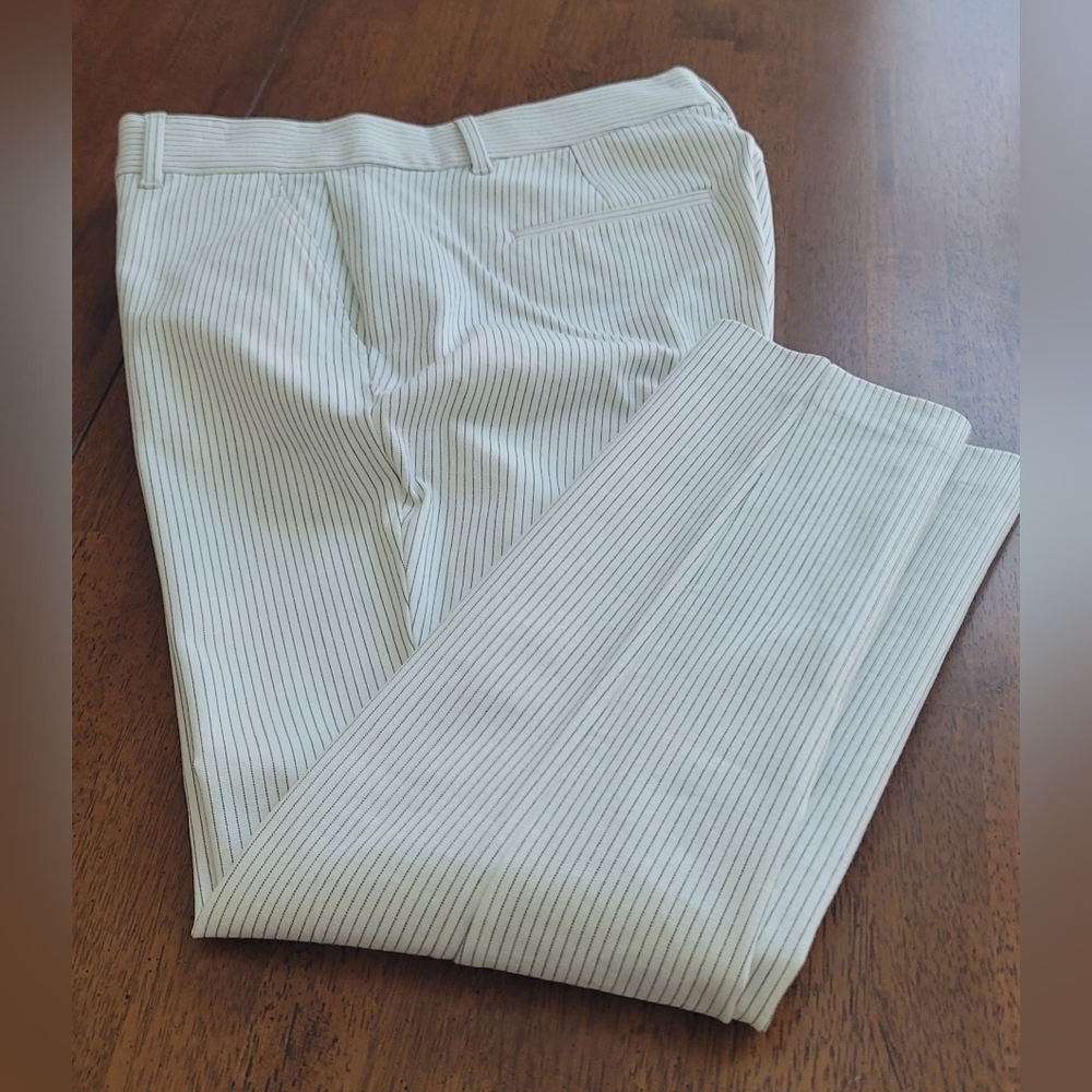 Gap White Striped Signature Skinny Ankle Pants Size 14 Great Condition